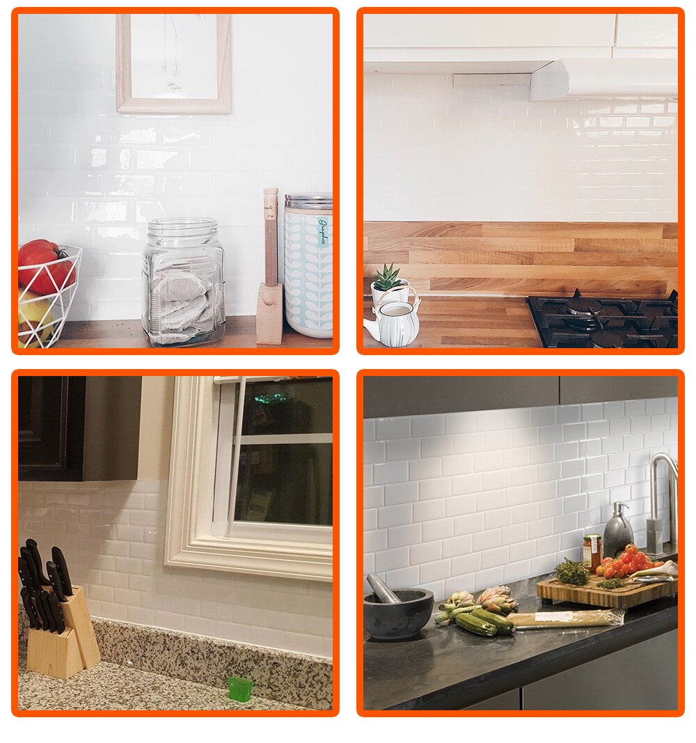 10- vellen premium zelfklevende keukenachterwandtegels, , 12 " x12 " zelfklevende badkamertegels, 3d