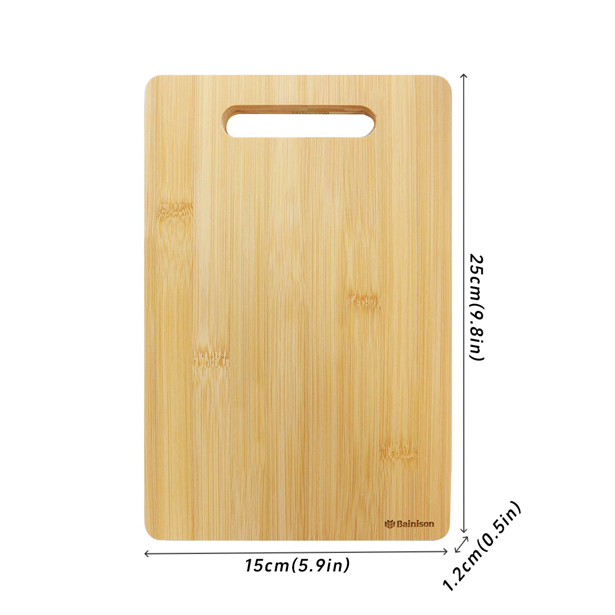 ​Bainison ​​​​Bamboo Vegetable Chopper Board with Handles Antibacterial Kitchen Utensil for Meat/Fruits, Stackable Cutting Mat​​: WHITE