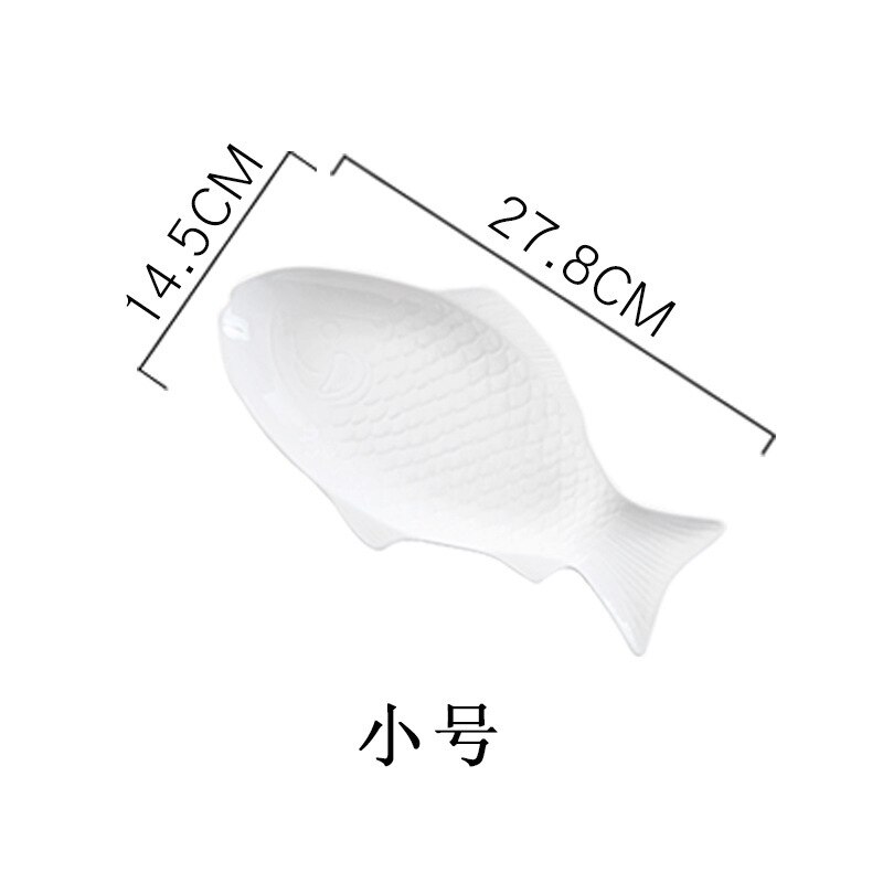 Japanese ceramic fish plate household fish plate net red style steamed fish plate hotel tableware factory: 11inches