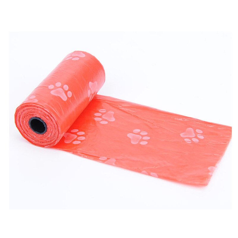 1Roll 15pcs Pet Waste Poop Bags Degradable Dog Waste Bags Dog Garbage Clean-up Bag PE Puppy Cat Poop Cleaning Dog Pooper Bag