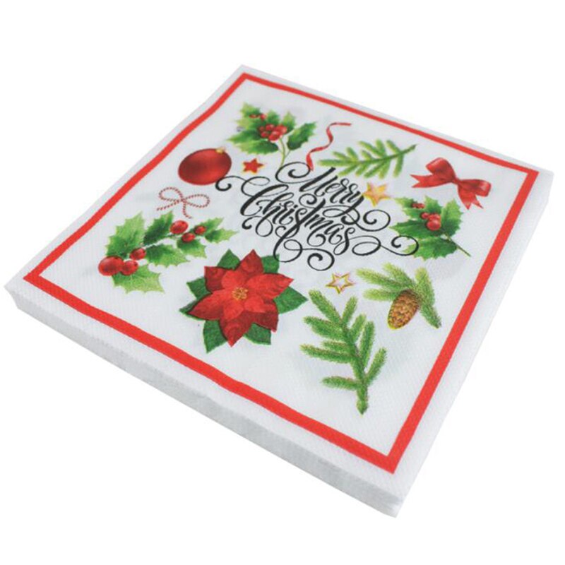 20 Stks/set Servetten Weefsels Servetten Snoep Decoratie Hand Papier Voor Kids Party Kerst Verjaardag Pasen Party