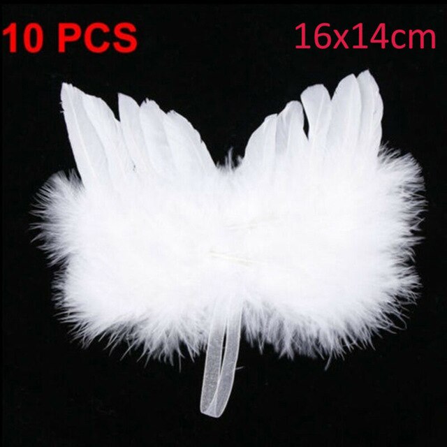 5 sizes Ornament 10pcs Feather Angel Wings Christmas Tree Wedding Party: 16X14cm