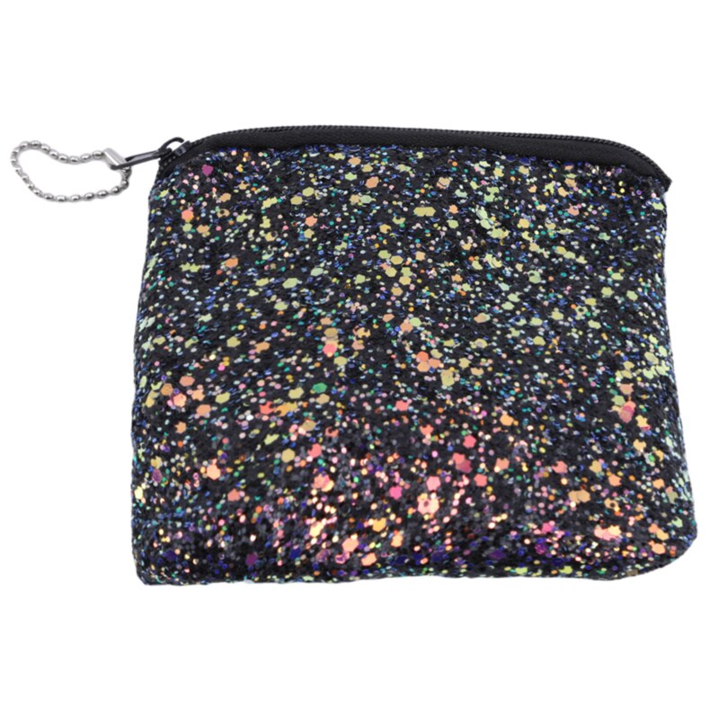 Vrouwen Portemonnee Glitter Sequin Purse Luxe Mode Sequin Portemonnee Dame Creditcardhouder Vrouwelijke Walle: black