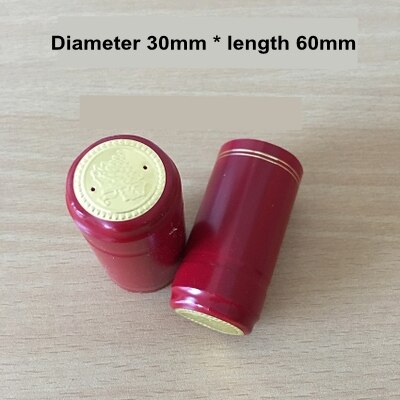 Bottle Cap Heat shrinkable cap Wine cap Red wine the sealing cap: Red
