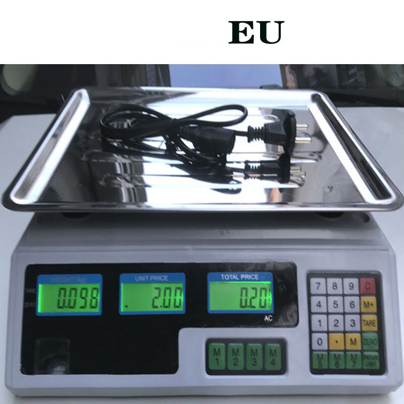 2G-40Kg/5G Draagbare Elektronische Weegschaal Post Voedsel Wegen Keukenweegschaal Led Elektronische Weegschaal Precisie meten: EU