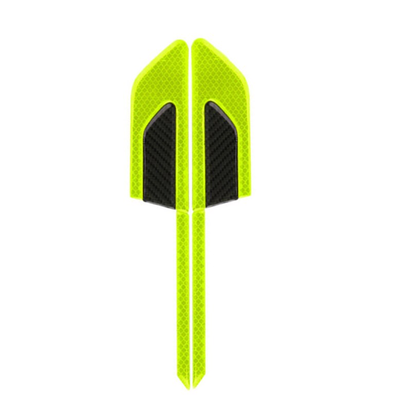 2Pcs/Set Car Reflective Safety Warning Strip Tape Car Bumper Reflective Strips Secure Reflector Stickers Decals Car Decorations: green