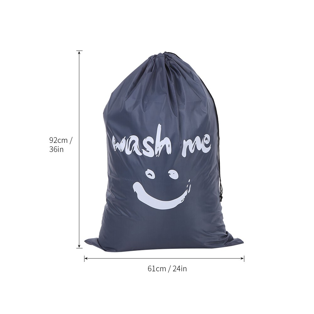 Bærbar sammenklappelig tøjpose til hjemmet vaskeri rejse snavset tøj opbevaringspose med snøre lukning skulderrem: B