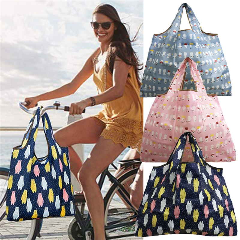 NOENNAME_NULL Vrouwen Opklapbaar Shopper Bag Dames Herbruikbare Boodschappentas Eco Draagtas