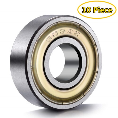 10pcs Double Shielded Miniature High-carbon Steel Single Row 608ZZ ABEC-7 Deep Groove Ball Bearing 8*22*7 8x22x7 MM 608 Z