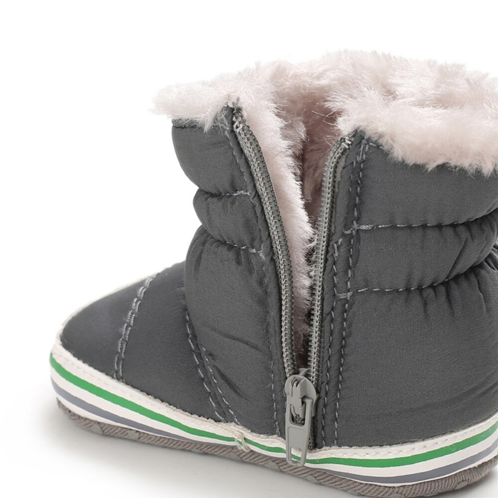 Bobora Winter Baby Laarzen Dikke Warme Schoenen Katoen Gevoerde Suede Gesp Meisjes Laarzen Jongens Snowboots Kids Schoenen