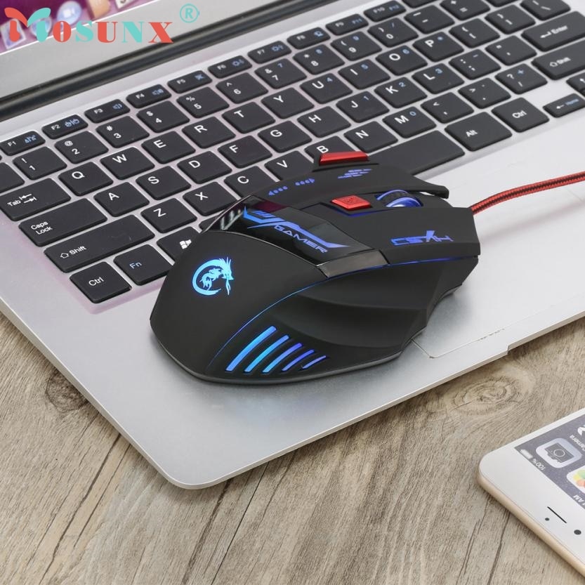 Mouse Raton 7 Knoppen 5500Dpi Optische Usb Wired Gaming Mouse Led Muizen Professionele Voor Pc Laptop 18Aug2