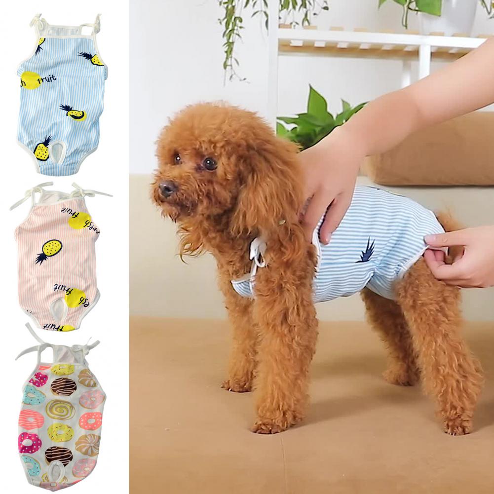 Pantalon court confortable pour animaux de compagnie, à utiliser en extérieur, couche-culotte élastique, sanitaire pour animaux de compagnie