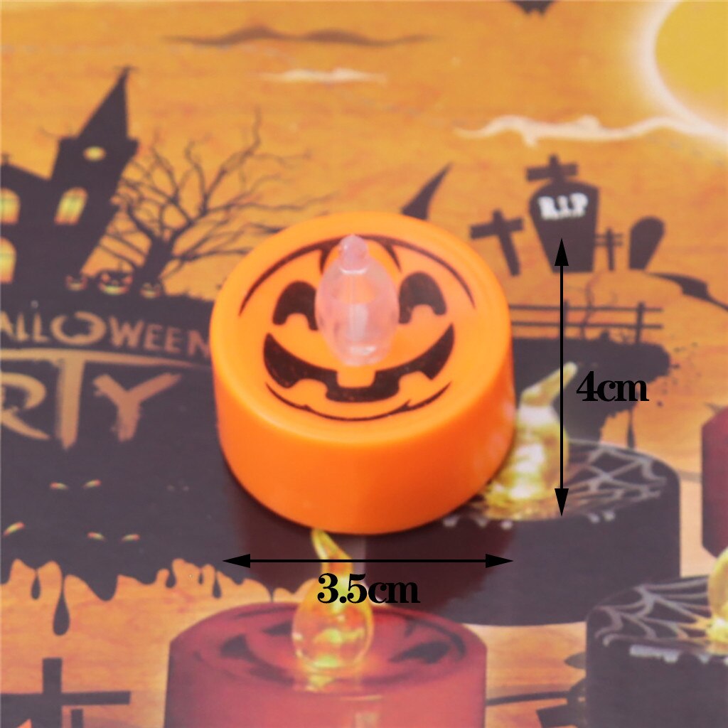Halloween Jack-o '-lantern Bar Battery Powered LED Candle Lights Flameless Simulated Led Candle Lamp For Halloween Candles Party