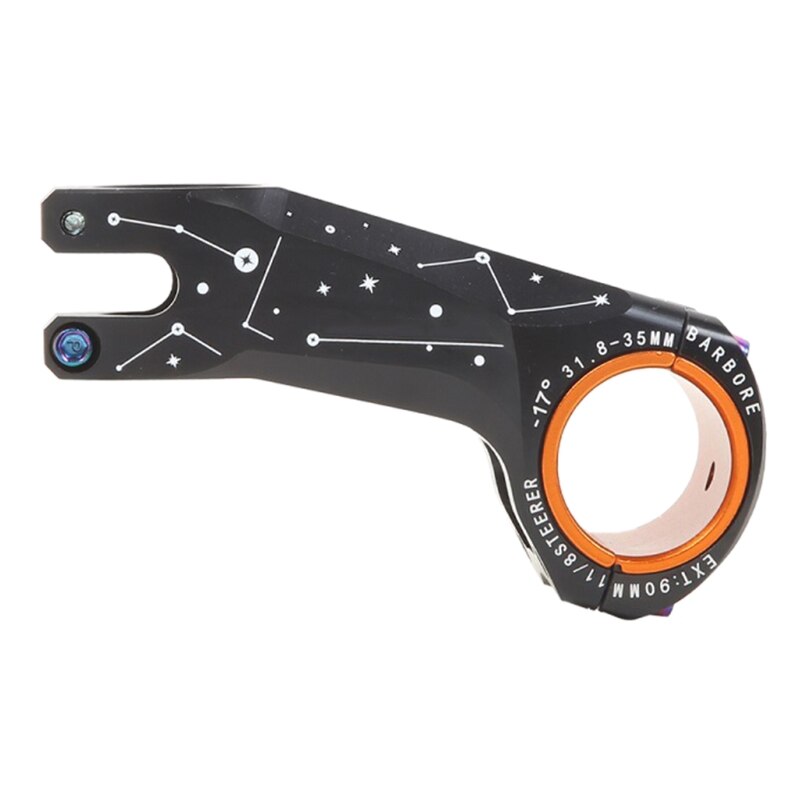 MTB Bicycle Stem -17 Degree Ultralight Aluminum Alloy Road Bike Handlebar Stem XXUF: Black