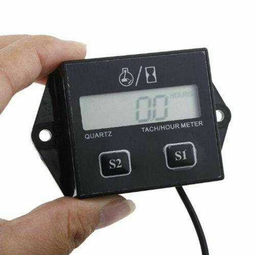 Tiny Tach Digital Hour Meter Tachometer For Marine Spark Mower Engine Motor