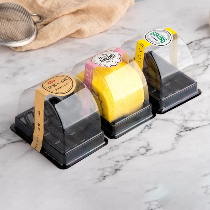 100 sztuk plastikowe przezroczyste pudełko jajko żółtko ptyś pojemnik ciastko księżycowe opakowanie pudełko ciasto Christmas impreza pojemnik robić przechowywania