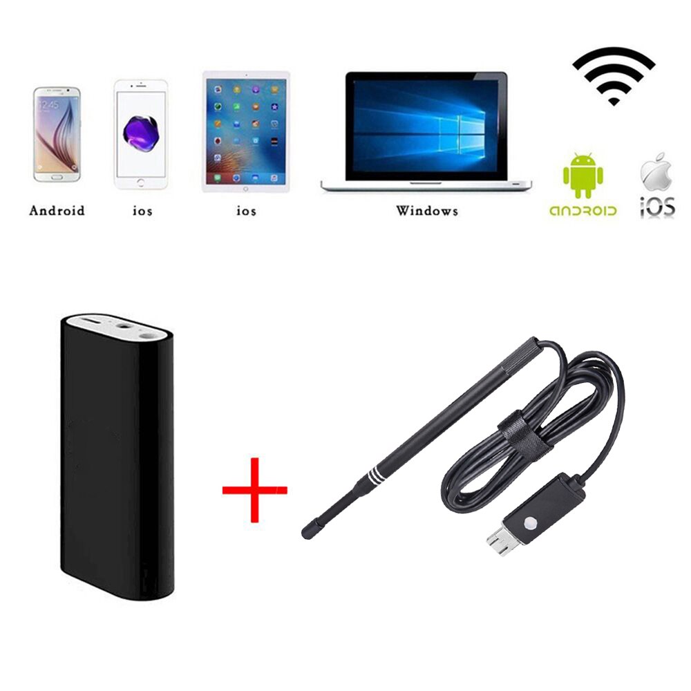 Wifi Black USB camera endoscope Port Ear Nose Otoscope 5.5mm Visual Lens DDES01 Earpick Endoscope Borescope for PC Windows