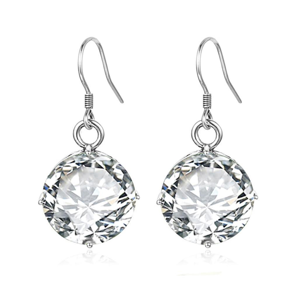 Szjinao Echt 925 Sterling Silber Neo-gotisch Handgemachte Gravieren Edlen Schmuck Runde groß Diamant Ohrringe Für Frauen Schmuckstück neue: Ursprünglich Titel