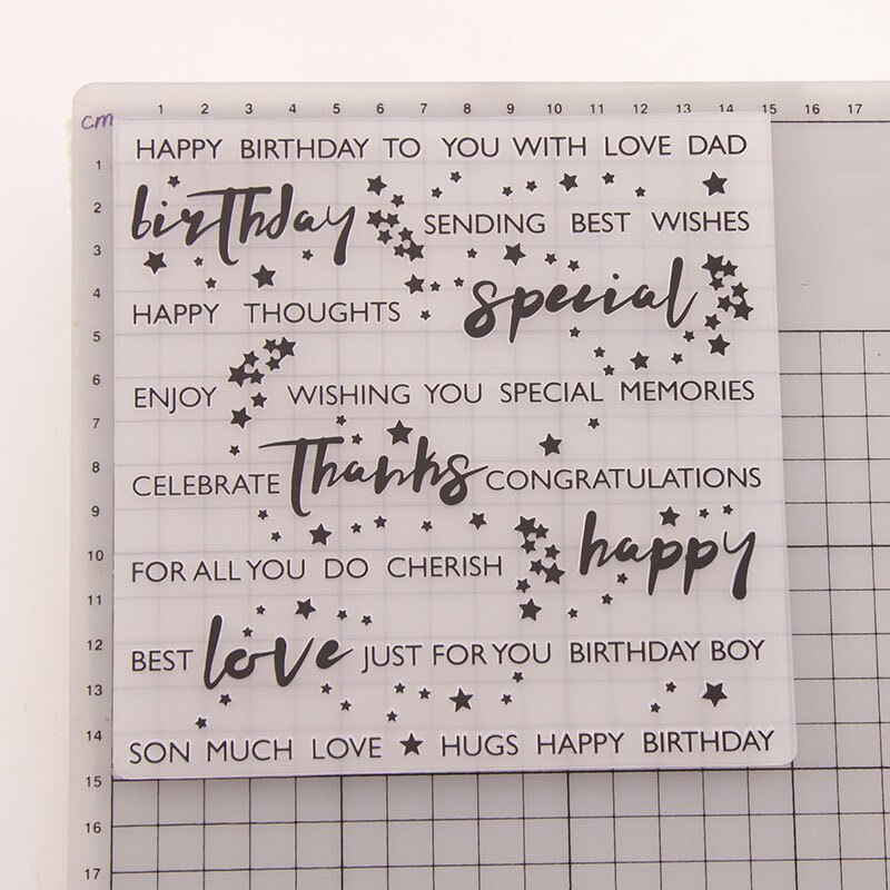 Boy birthday Embossing Folders for Papers Photo Album Making Cards Supplies DIY 3D Plastic Scrapbooking Cutting Dies: Default Title