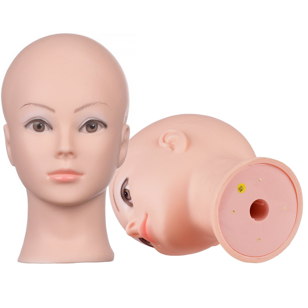 1pcs Wig Head Soft Teaching Head Female Mannequin Head For Making Wigs ，Display Wigs Manikin Head Training Head without Hair