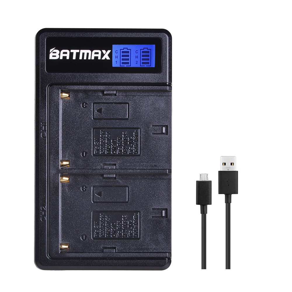 2Pcs NP-FM50 FM50 Battery + LCD Dual USB Charger for Sony NP-FM51 NP-FM30 NP-FM55H DCR-PC101 A100 Series DSLR-A100 Sony M Type