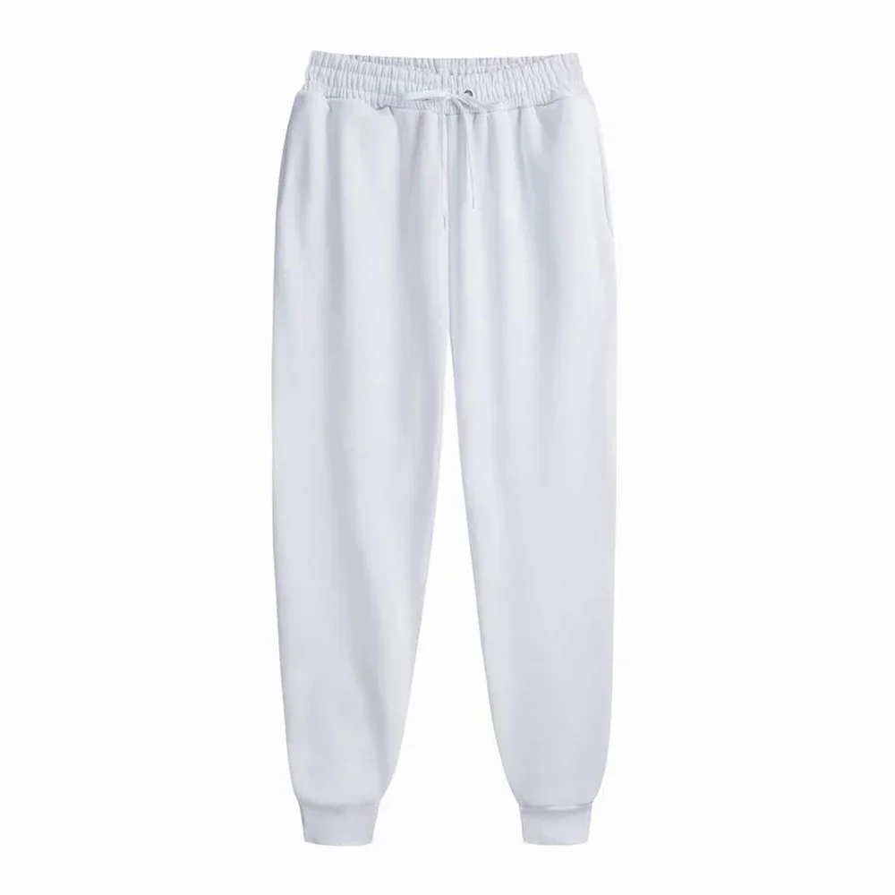 Heren casual joggingbroek fleece sportbroek unisex mode effen losse broek streetwear herfst winter jogging fitnessbroek: XXXL / Sky Blue