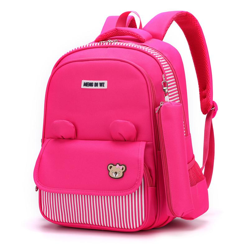 sacs d'école adolescent école sac à dos de sac d'école pour adolescentes primaire enfant sac à bandoulière Mochila: Deep Pink