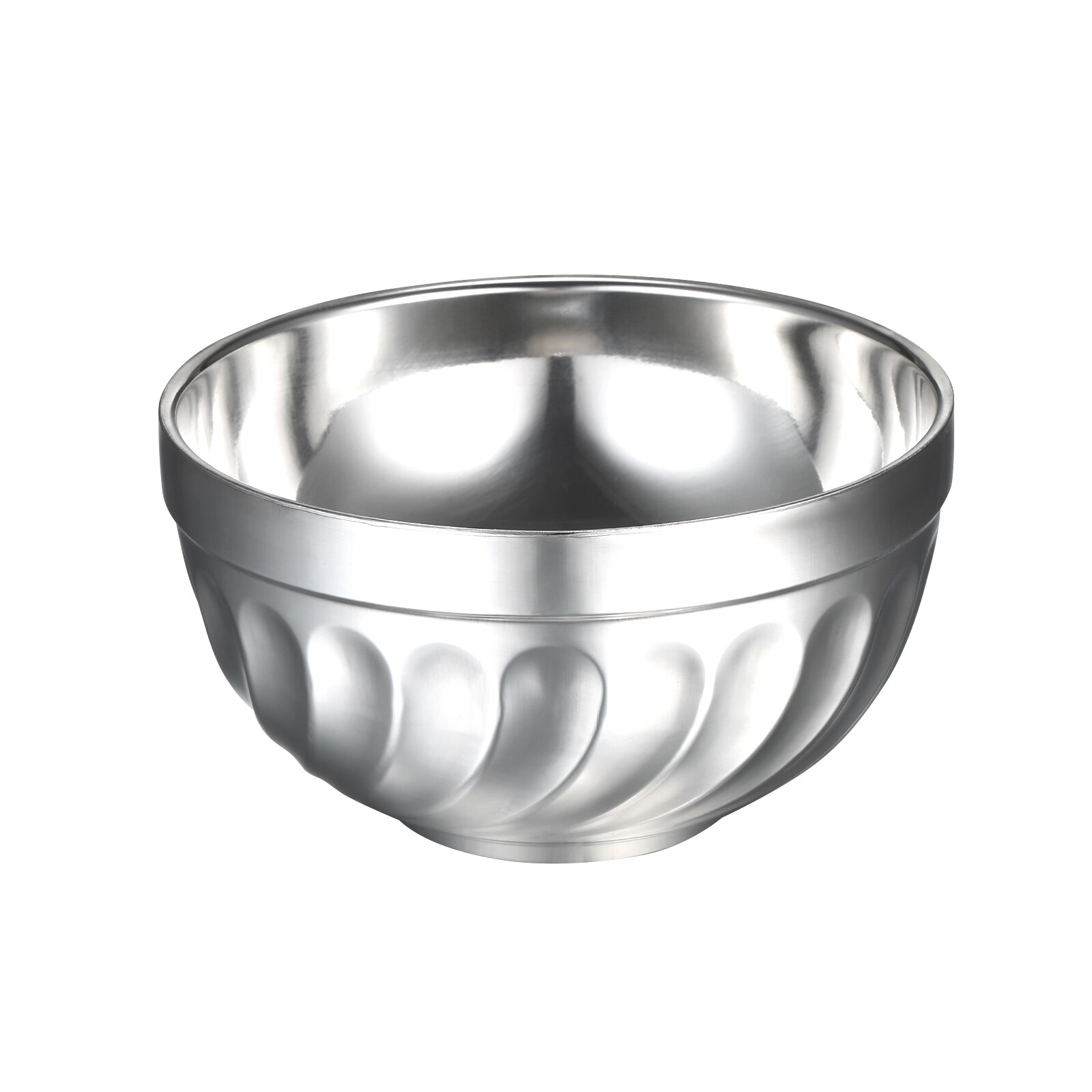 Stainless Steel Bowl Anti-Scald Double-Wall Thermal Insulation Bowls Non-Slip Food Soup Bowl Kitchen Utensil for Cooking Baking: 20cm