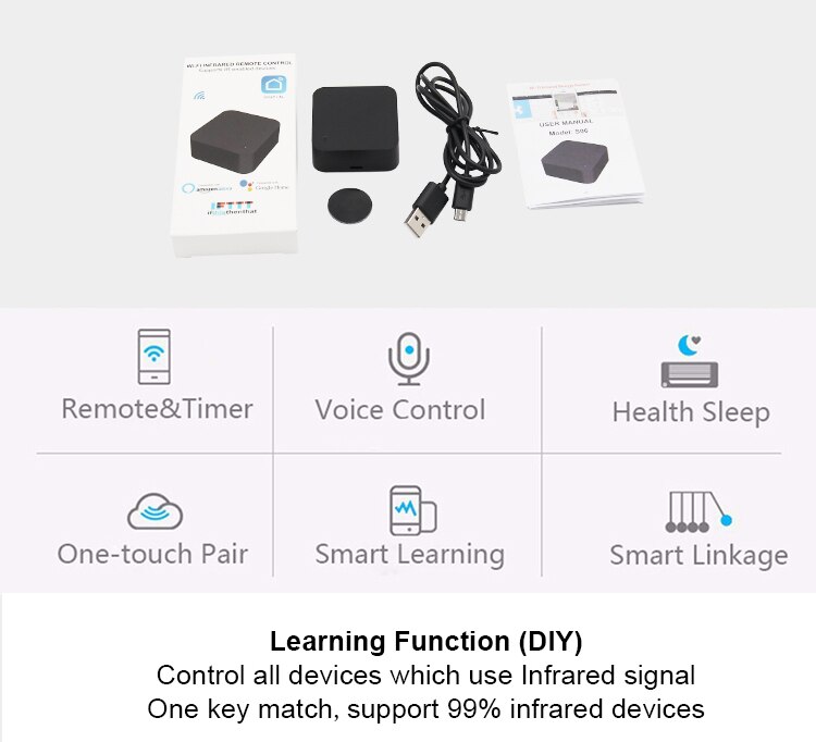 Tuya Clever leben APP Kontrolle Universal- WiFi infrarot fernbedienung