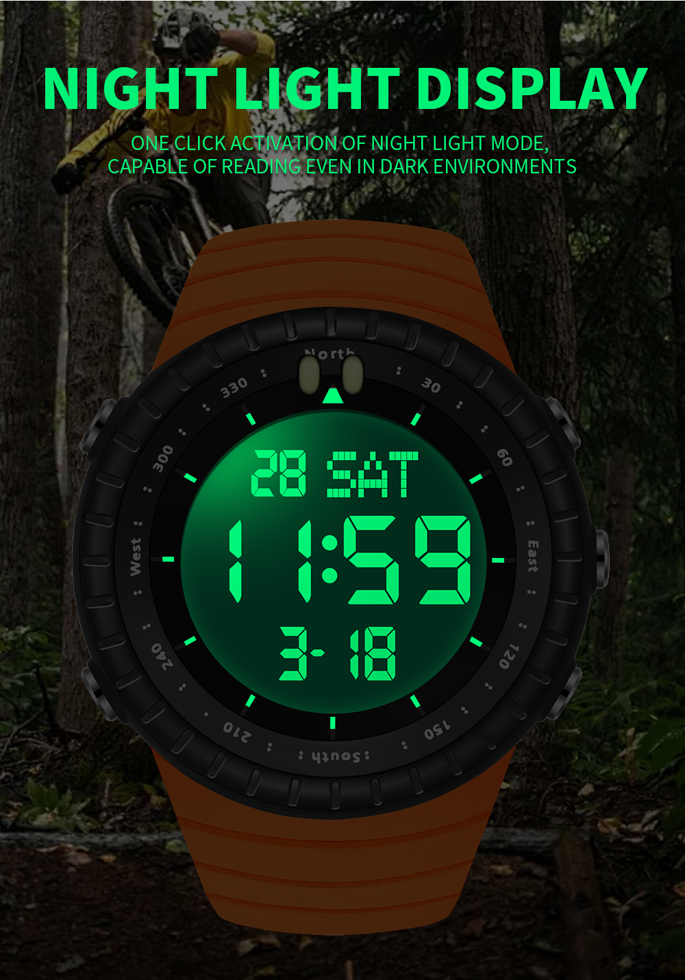 SANDA-reloj electrónico deportivo para estudiantes, cronógrafo Digital multifuncional, resistente al agua, LED, cuenta atrás, a prueba de golpes, 6184