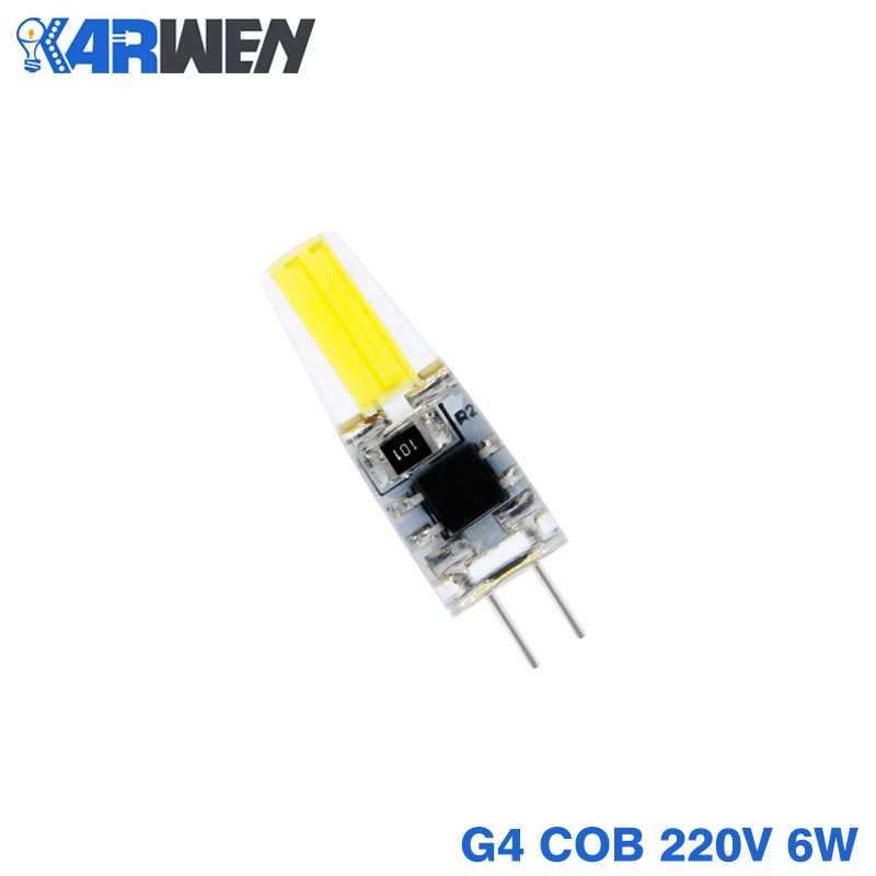 Nueva lámpara LED G4 G9 3W 6W 9W bombilla LED COB E14 AC DC 12V 220V Lampada LED G9 COB 360 lámpara de haz G4 luces COB reemplazar halógeno: Blanco / RGB