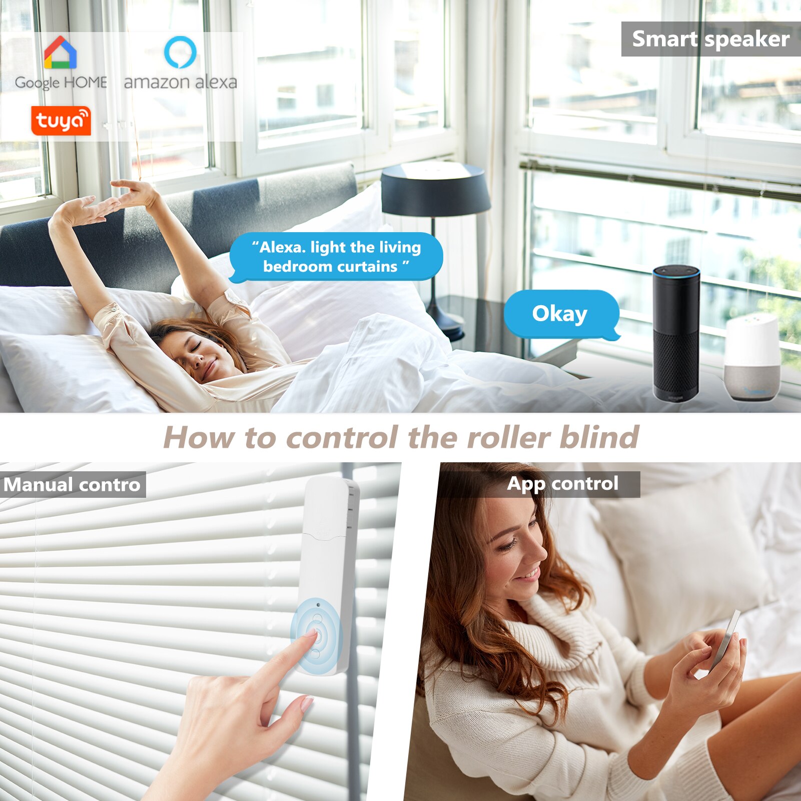 Tuya Wifi Gordijn Motor Intelligente Home Elektrische Gordijn Motoren App Controle Voice Control Rustig Met Alexa Google Thuis