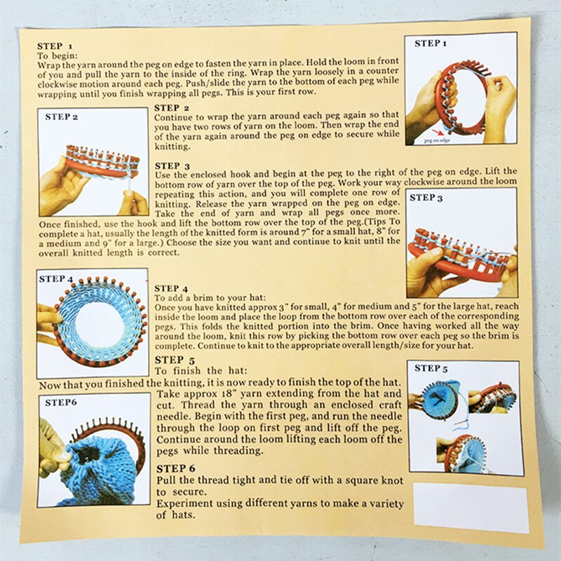 4 Size/set Classical Round Circle Hat Knitter Knitting Knit Loom Kit 1 Wool Yarn Needle Knit Hobby Knitting Machine Sewing Tools