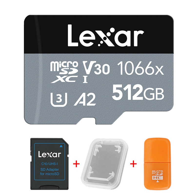 Lexar 1066x Micro Sd Geheugenkaart 64Gb 128Gb 256Gb 512Gb Microsd-kaart Tf Flash Drive Professionele micro Sd-kaart Voor Telefoon Drone