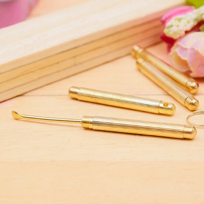 Falten Typ Gold-Farbe Ohrenschmalz Reiniger Tragbare Ohr Wachs Entfernen Werkzeuge Ohr Löffel
