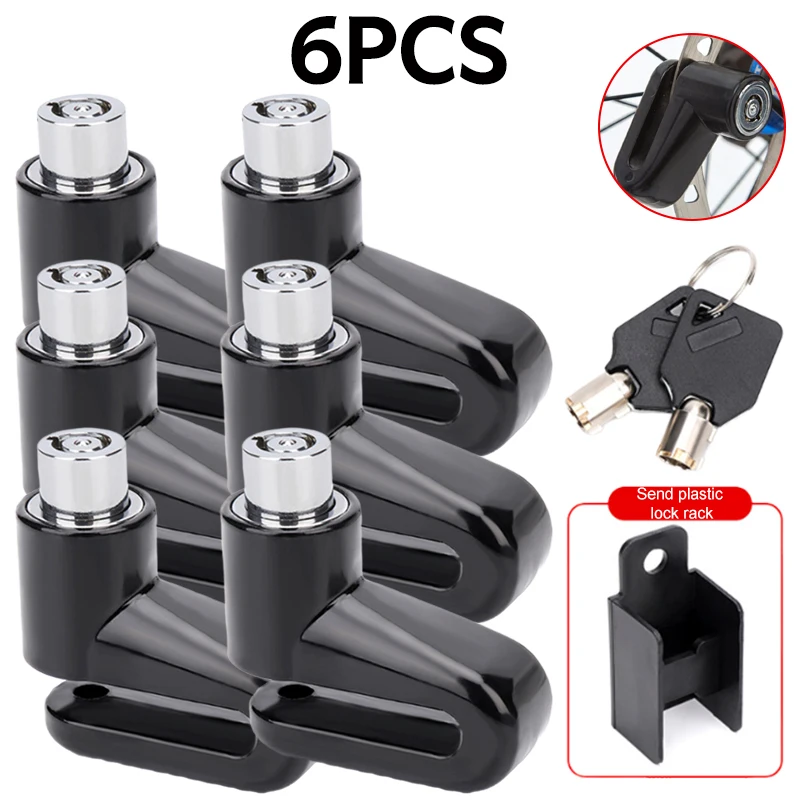 Beveiliging Antidiefstalslot Fietsschijfremslot Fiets Motor Mini Antidiefstal Draagbaar hangend remslot van aluminiumlegering: Rood