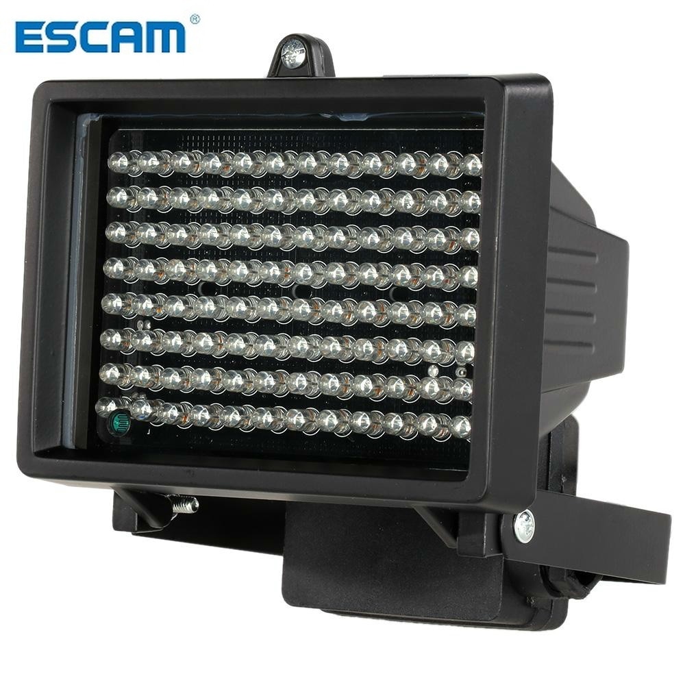 Escam 96 led illuminator light cctv 60m ir infrarød nattesyn ekstrabelysning udendørs vandtæt til overvågningskamera