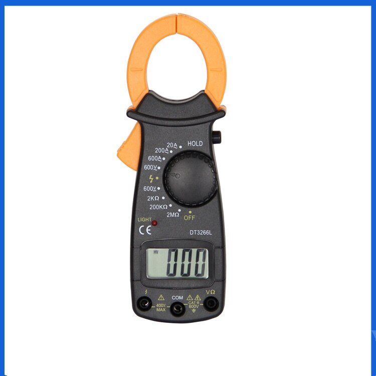 Clip-on Ammeter Dt3266l Clamp Multimeter Digital Clamp Meter with Buzzer FireWire Resistance 3266f
