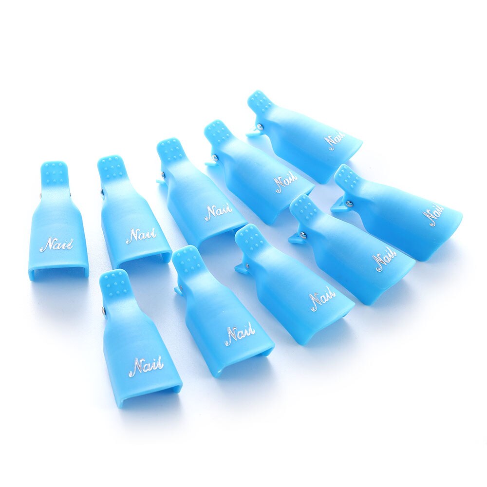 10 Stks/zak Nagellak Remover Set Plastic Hand Nail Soak Off Uv Gel Clip Cap Benodigdheden Voor Professionals Gereedschap manicure: TA388