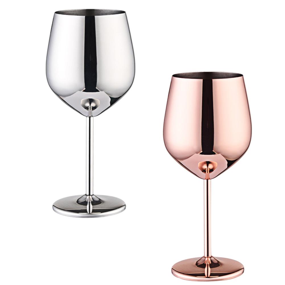 500ml vinglas kobber spejl finish drinkware 18/10 rustfrit stål bæger til din nydelse 500ml # cw