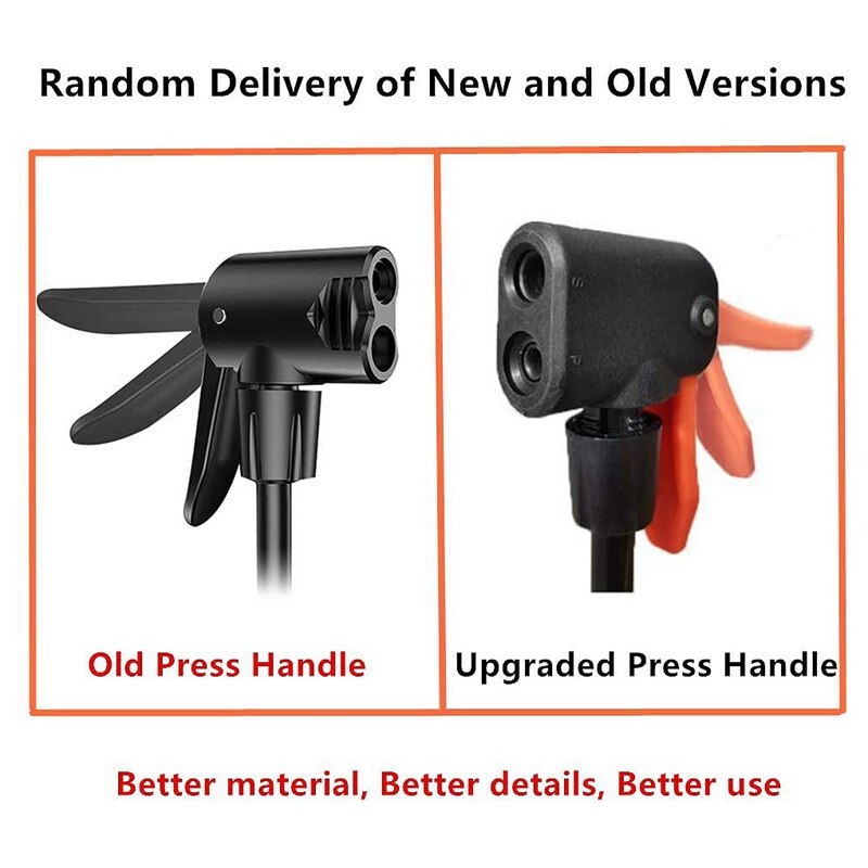 Bike Foot Pump with Gauge Universal Presta & Schrader Valve Mini Bicycle Tire Air Pump with Gas Ball Needle,Blue