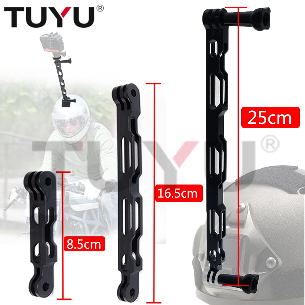 Tuyu Aluminium Selfie Extension Arm Verlengd Staaf Zwarte Beugel Voor Insta360 Een R X Gopro Max Dji Osmo Camera Accessoires