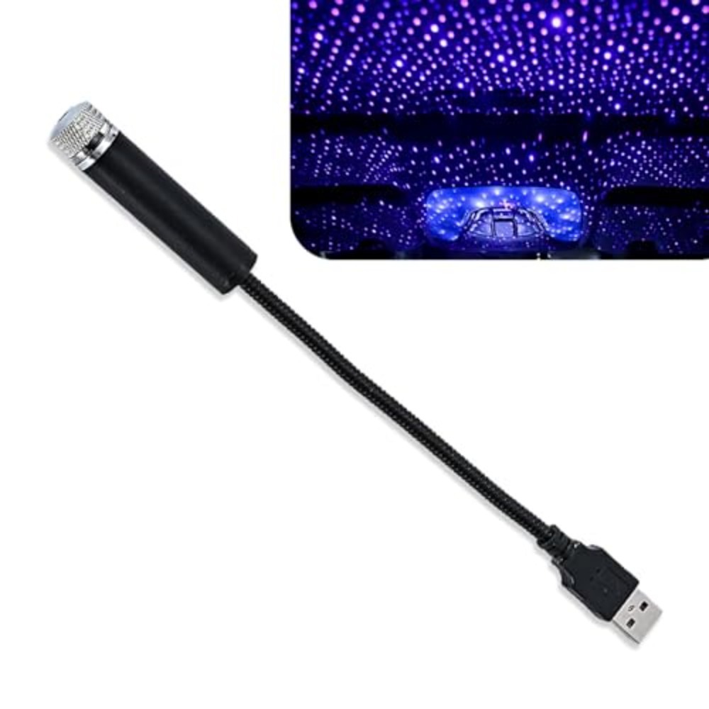 Neue Mini Auto Dach Stern Himmel Lampe USB Stecker Und Spielen Projektion Ambiente Nachtlicht Innen Umgebungs Auto Decke Stern Lichter Hause: 6000K Kaltweiß