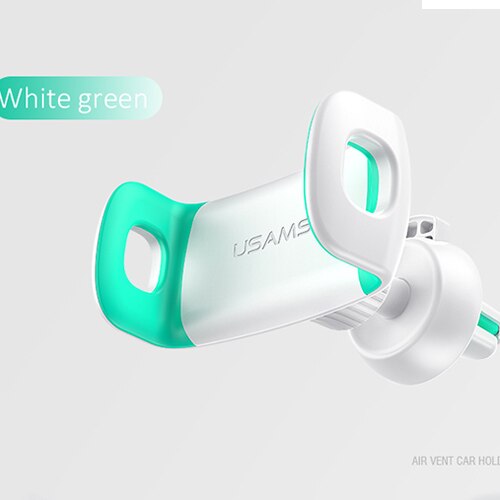 Car Phone Holder for iPhone XS X 8 7 6 5,USAMS 360 Rotation Car Holder for Phone in car Air Vent Mount Holder for Samsung Xiaomi: White green