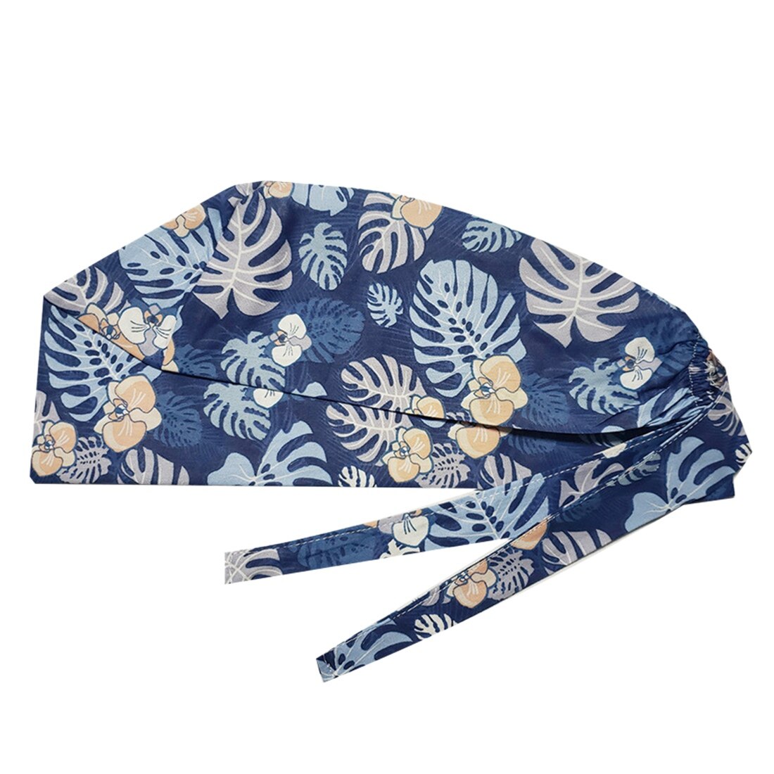 Printing Hat Breathable Beauty Salon Cap Unisex Laboratory Work Hat Adjustable Tieback Work Cap: 12