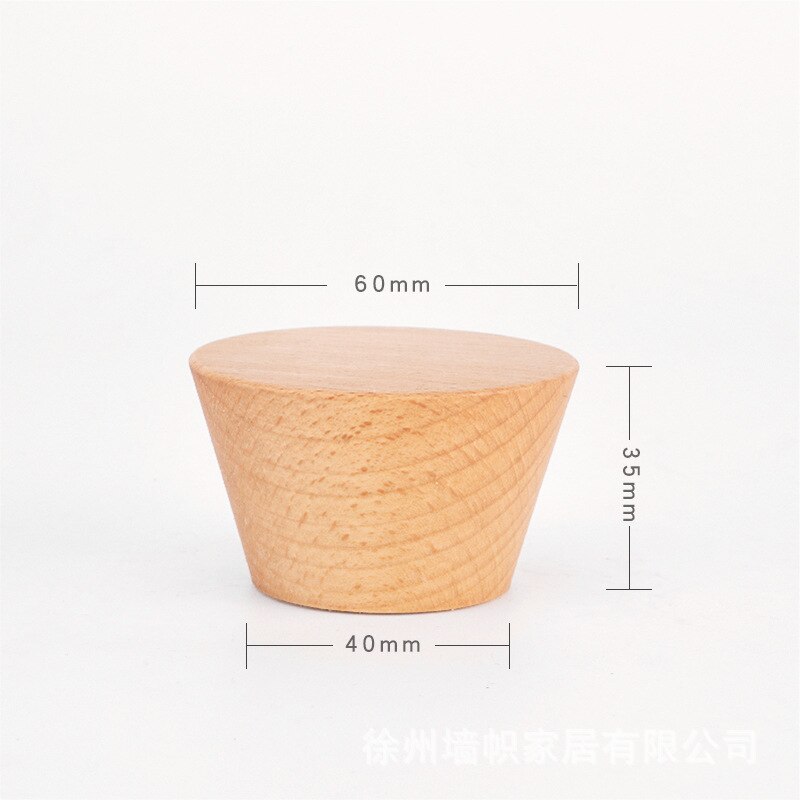 Ganchos redondos de madera para ropa, Perchero de madera de nogal negro de haya, soporte para sombreros, colgador de llaves de pared, estante de decoración moderna para el hogar, 60/50mm, 1 unidad: Amarillo claro