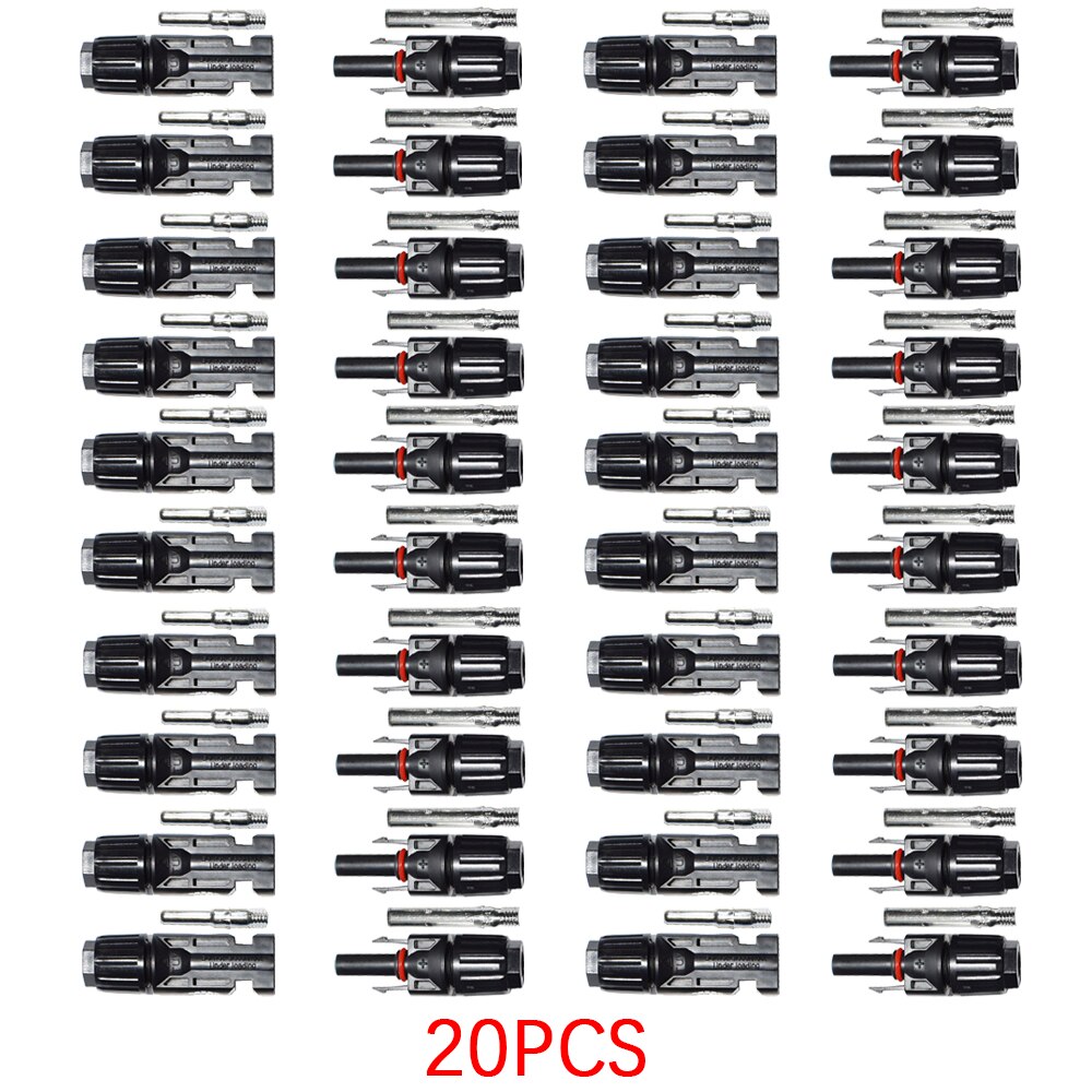 10 Pairs Solar Connector Male and Female Solar Panel Connector for Solar Cable Suitable Cable Cross Sections 2.5mm2~6.0mm2 IP67: 20Pairs