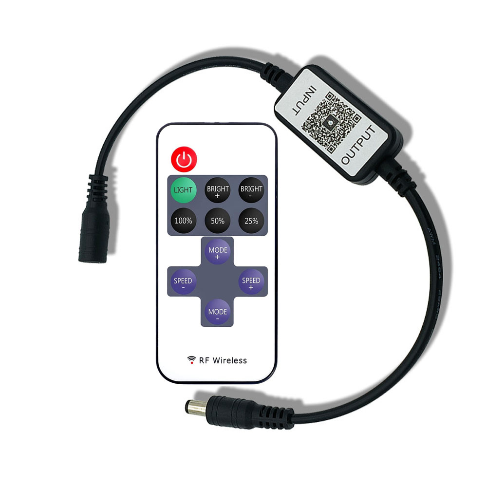 11 Key Mini Bluetooth Monochrome Controller LED Monochrome Light Strip Wireless Bluetooth Dimming Controller DC5-24V: Ivory