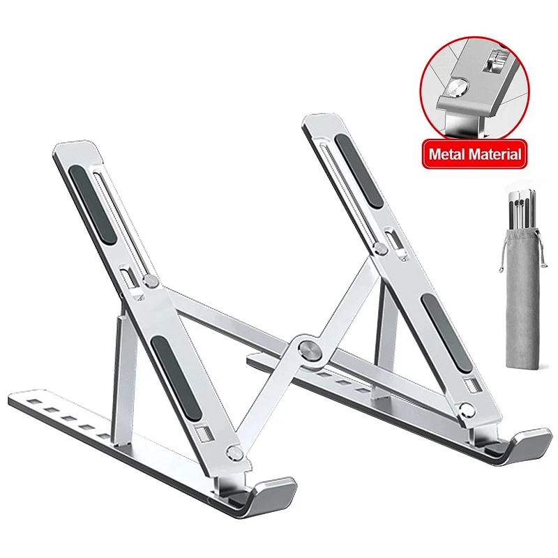 Laptop-Halter aus Aluminiumlegierung, verstellbar, faltbar, tragbar, für Notebook-Computer, Halterung, anhebbar, rutschfeste Halterung