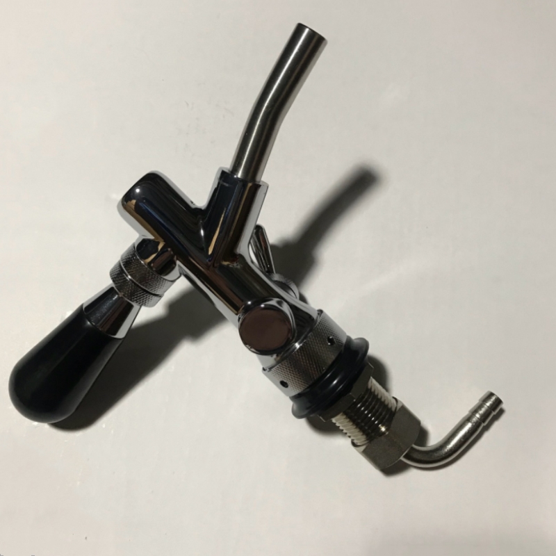 Draft Beer Faucet Adjustable Brass G5/8 Homebrew Beer Tap for Keg with Ball Lock Flow Control Tap Accessories